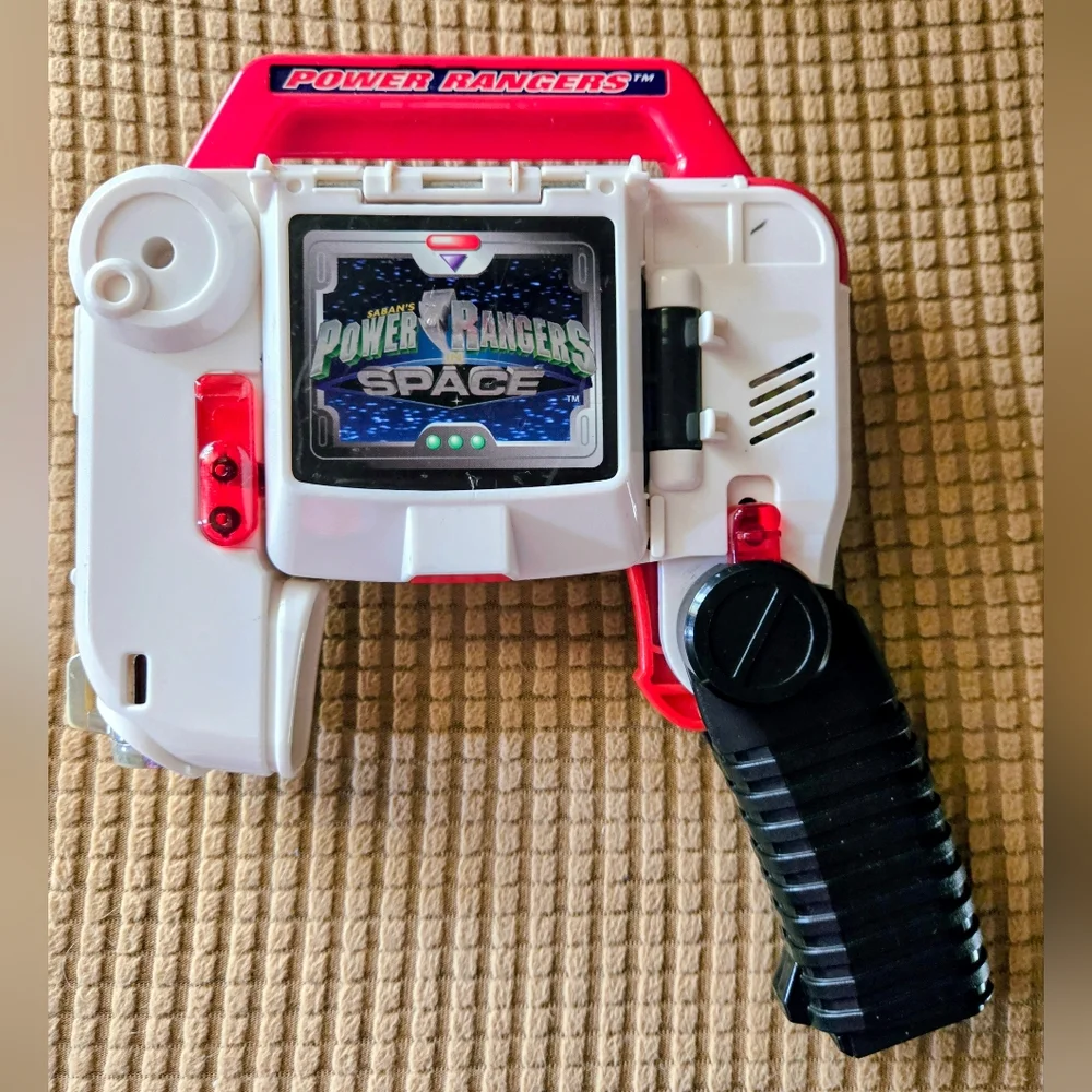 VINTAGE Power Rangers Space Handheld Game - Red, White, Black